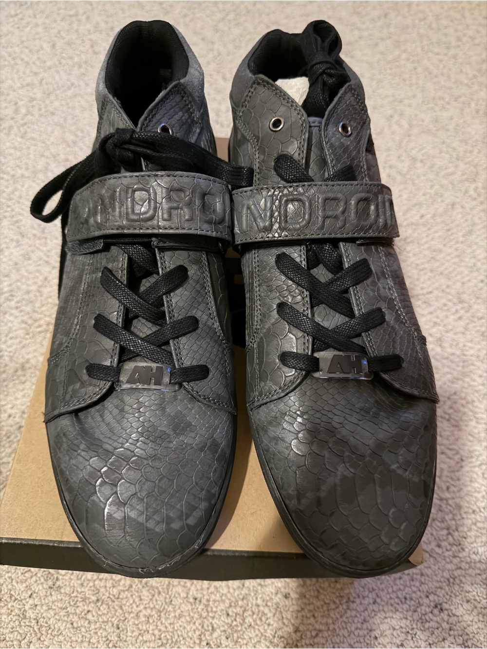 New!  Men's Black Textured High-Top Sneakers AH by Android Sz 13